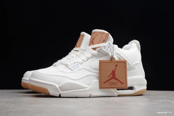 Jordan x 4 AO2571-100 Air 'White' Levi's 0826